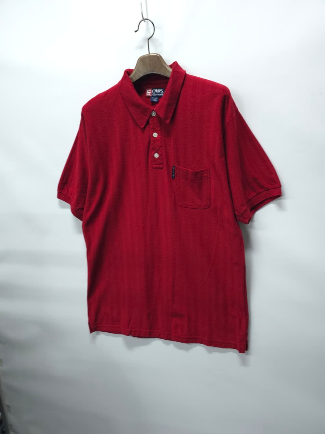 챕스 랄프로렌 90s 헤링본패턴 포켓 반팔 카라티 (L) 상품이미지2