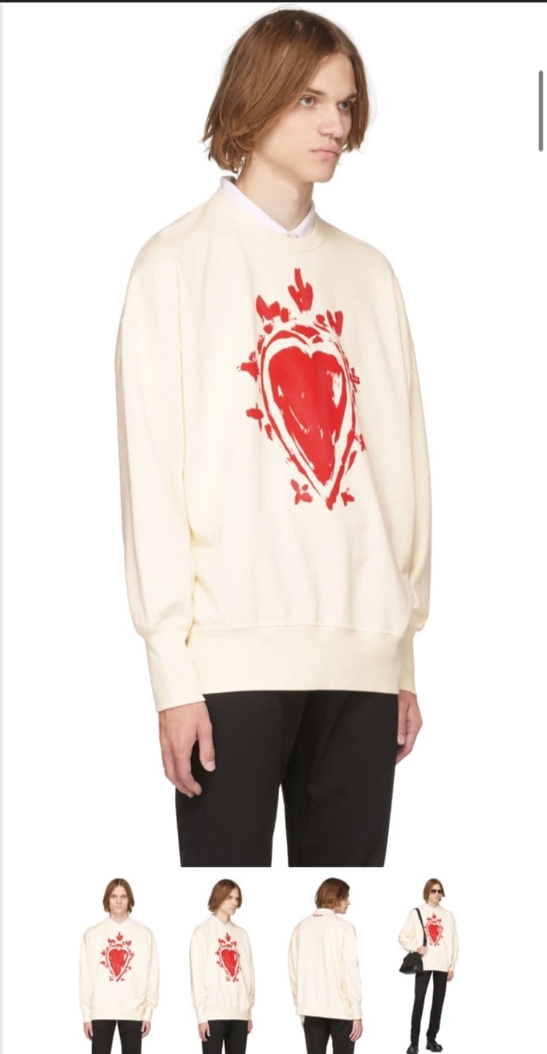 정품 L) 알렉산더 맥퀸 하트 오버핏 맨투맨  상품이미지2