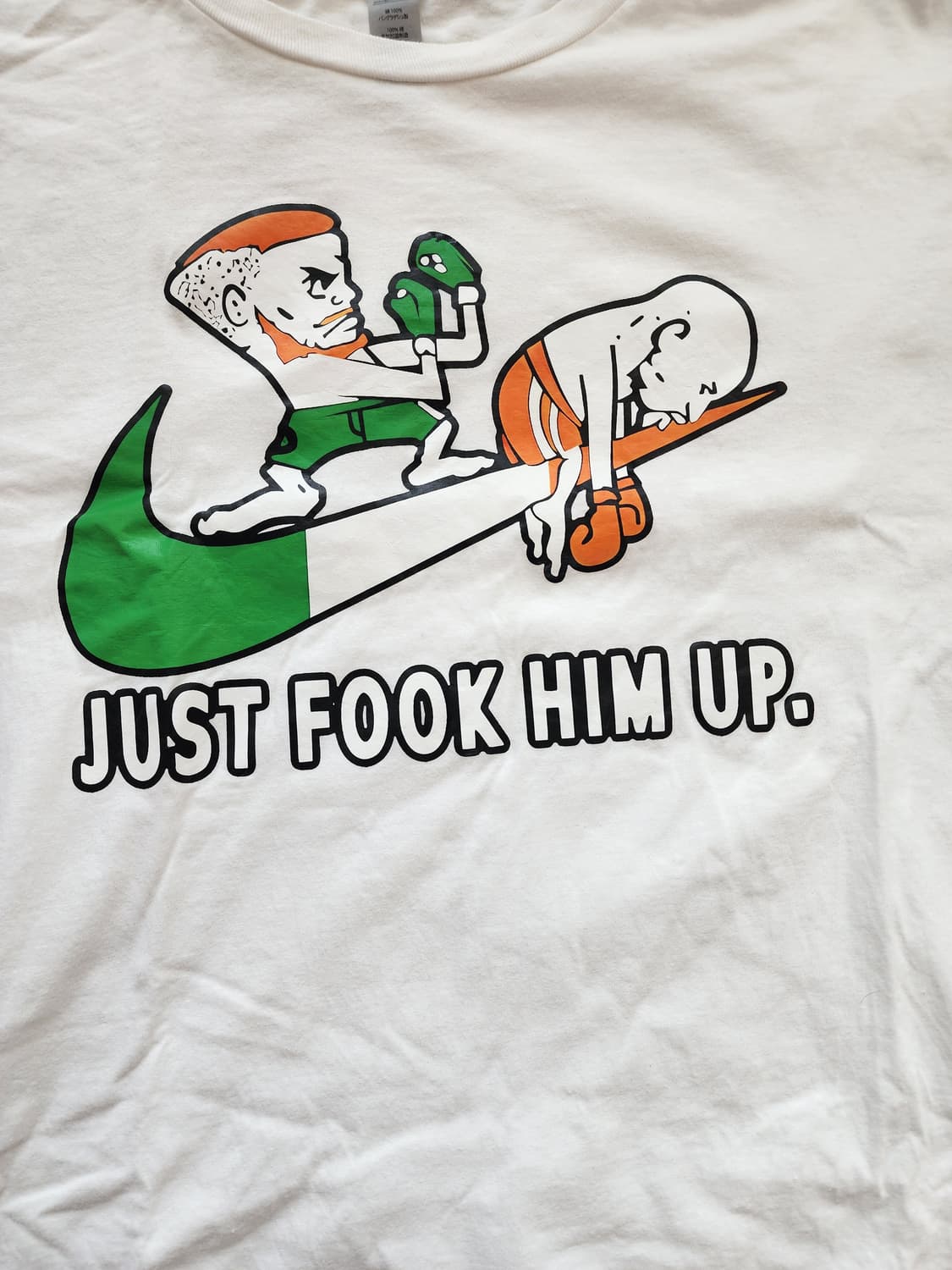 나이키 JUST FOOK HIM UP 반팔 티셔츠 팜. (100~105) 상품이미지3