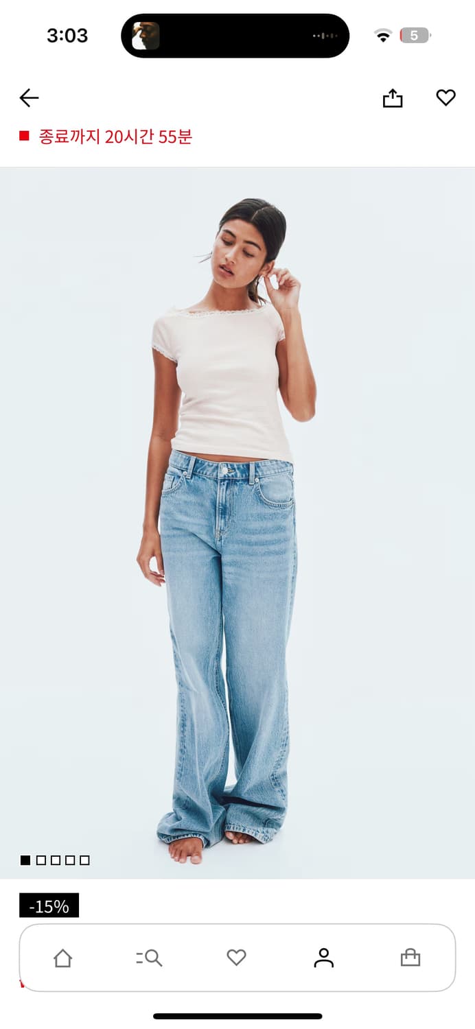 H&M 오프숄더 탑 티셔츠 상품이미지4