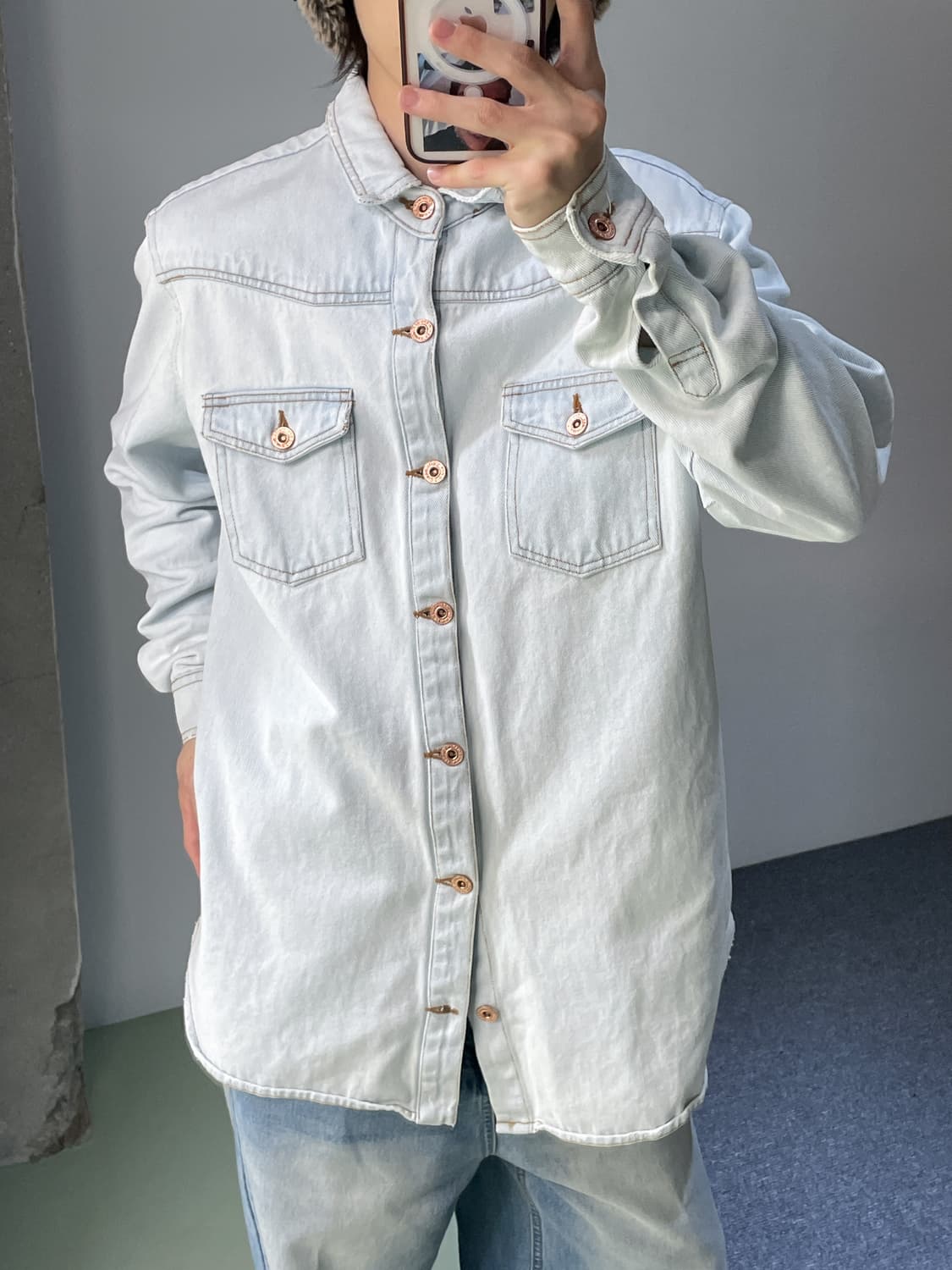 오프화이트 이글 엠브로이드 데님 자켓 상품이미지2
