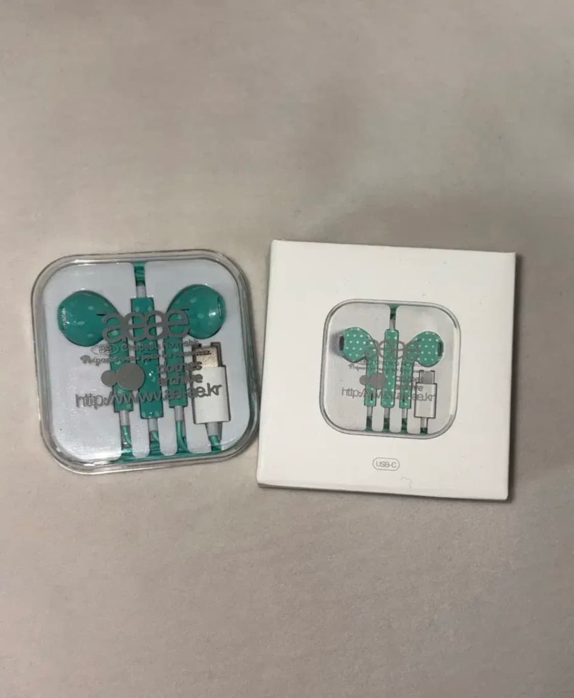 aeae 줄 이어폰 민트 상품이미지2