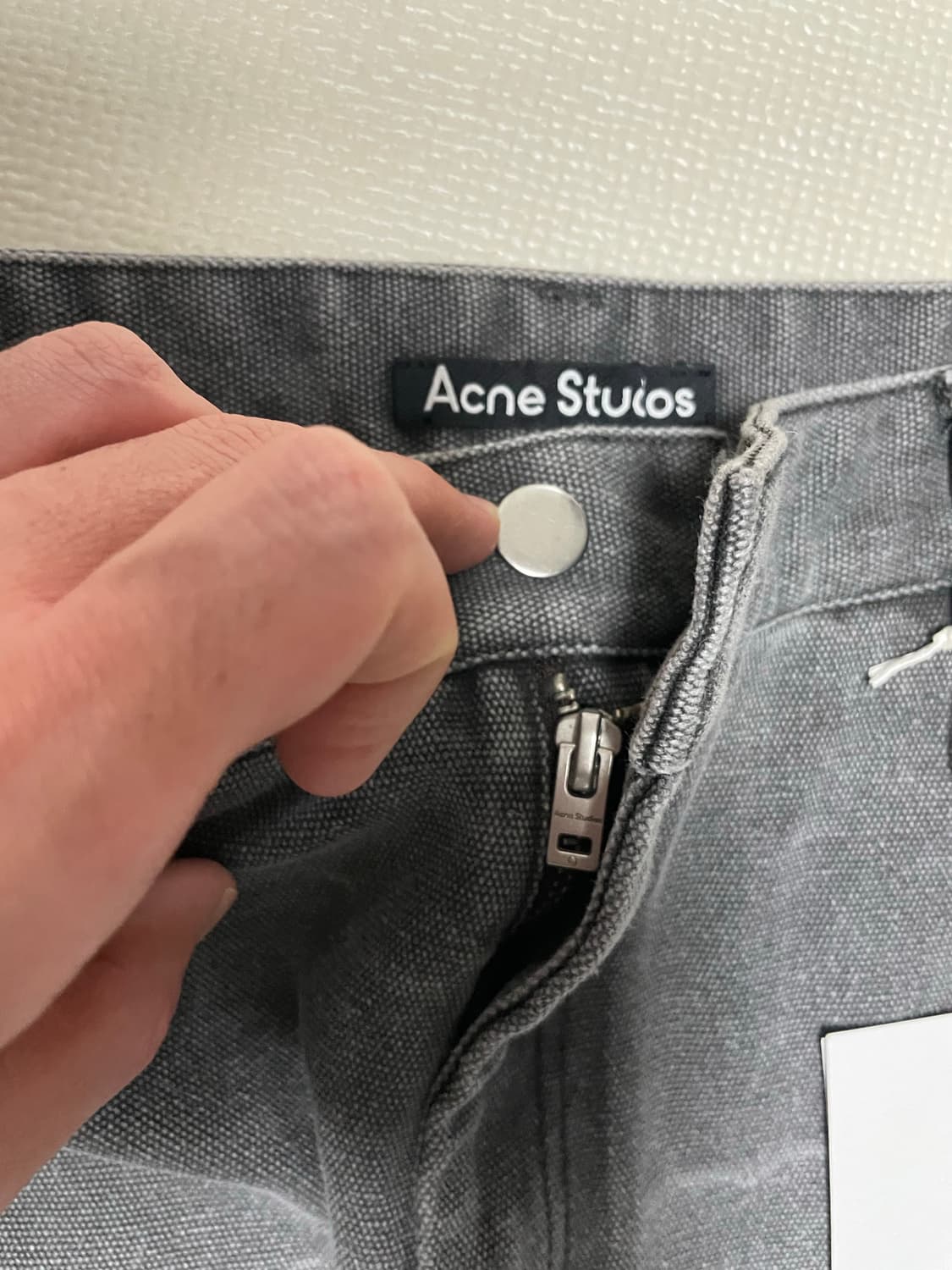 아크네스튜디오 캔버스 페이스 패치 그레이 S 상품이미지3