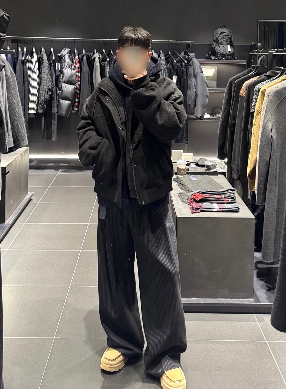 (52) 25fw 준지 자카드 블루종 점퍼 블랙 상품이미지2