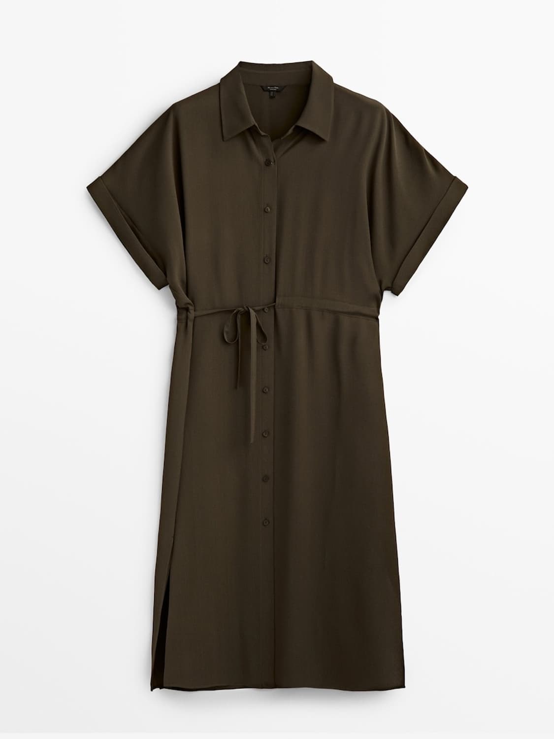 마시모두띠 반팔 셔츠 원피스 카키브라운 상품이미지2