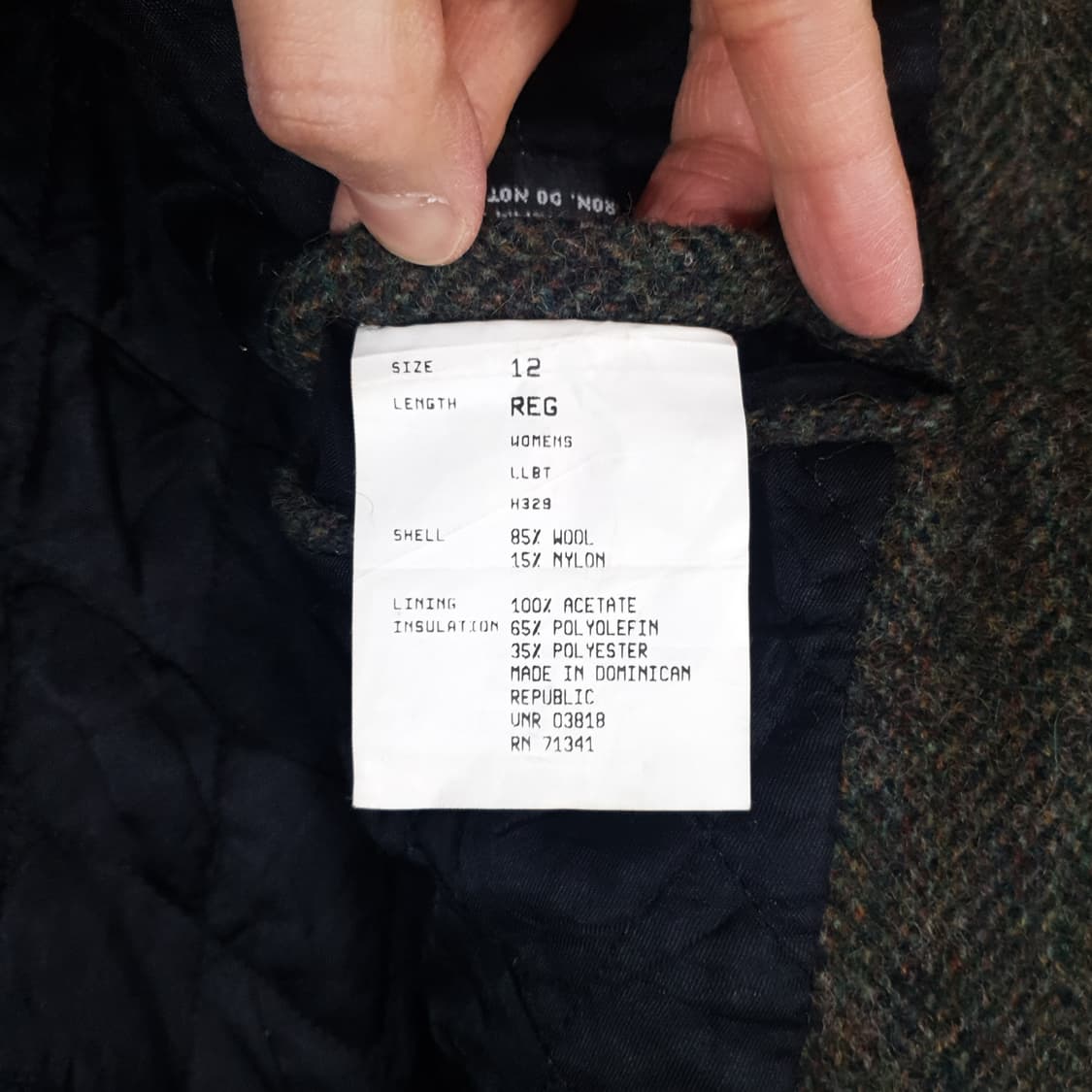 L (100) 90s L.L.Bean 엘엘빈 헤링본 테일러드 트위드 자켓 상품이미지9