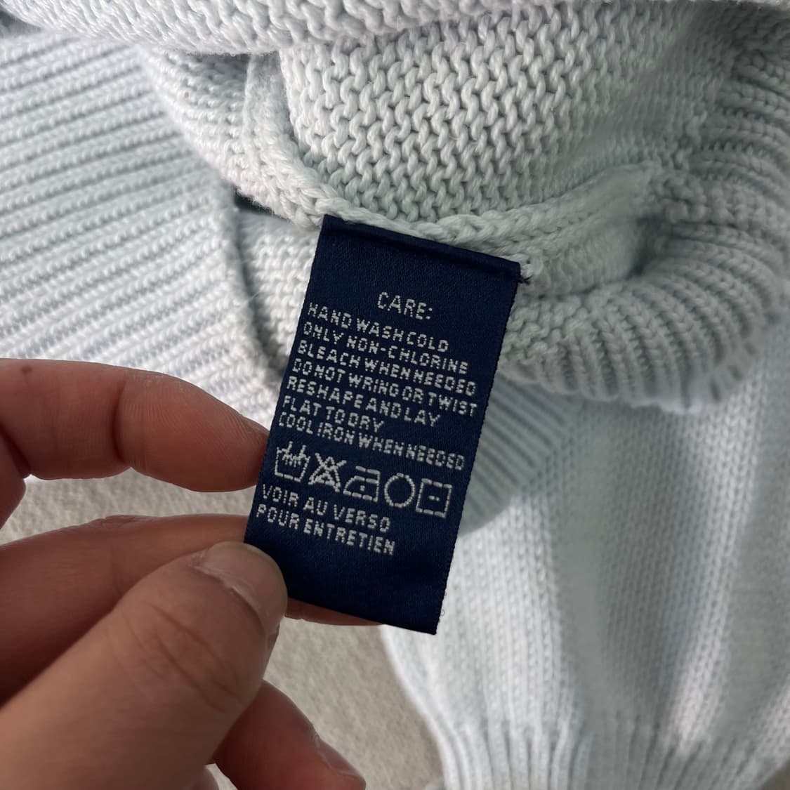 W 95 폴로랄프로렌 골프 스카이블루 코튼 니트  상품이미지5