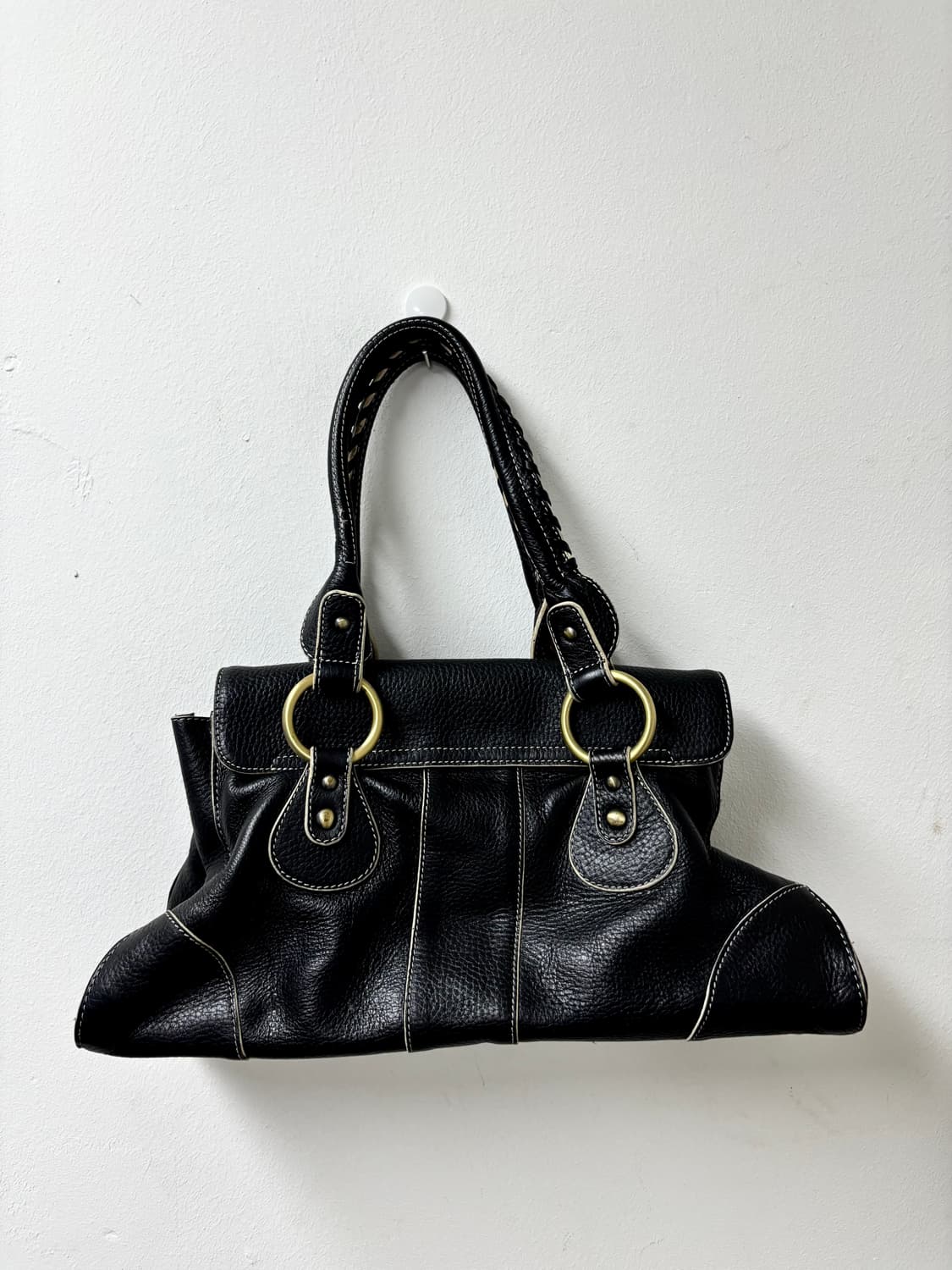 “Vintage” Y2K Mood Black Leather Bag 상품이미지6