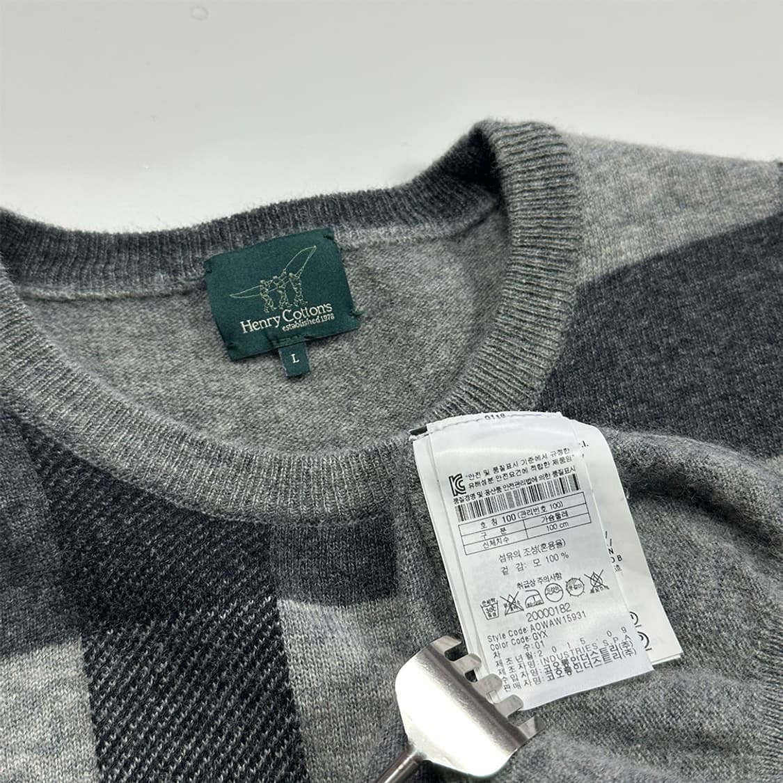 헨리코튼 울 100% 니트 상품이미지4