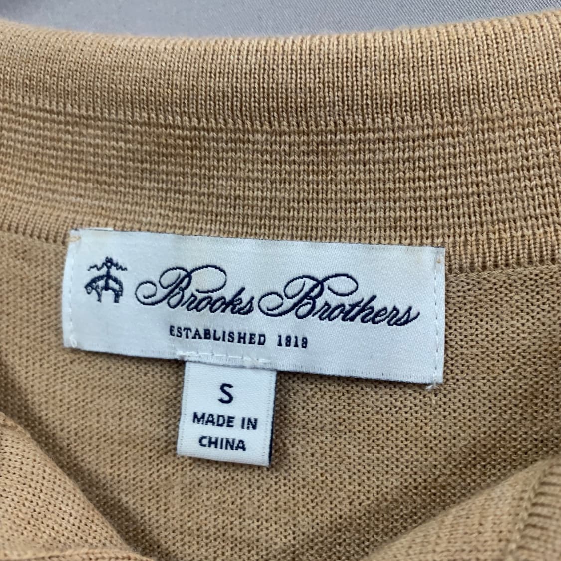 S 브룩스브라더스 울 니트 PK 긴팔 카라티 상품이미지4