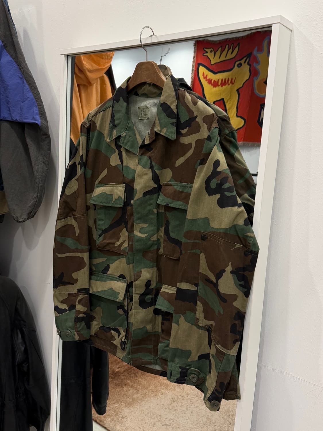 80s Military U.S.Army 미군 우드랜드 카모 BDU 자켓 상품이미지1