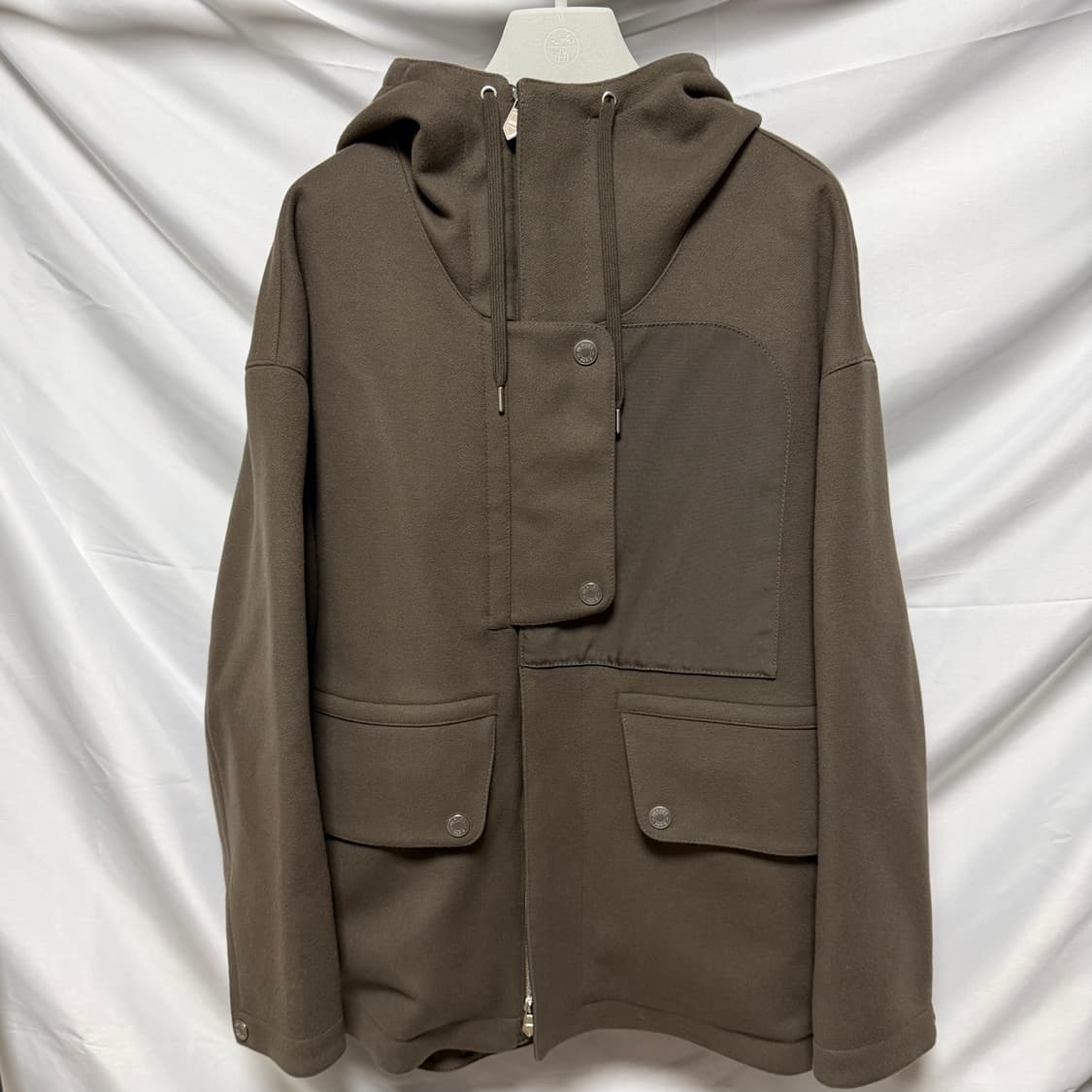 [S+급/50] 에르메스 후드 집업 자켓 카키 브라운 상품이미지1