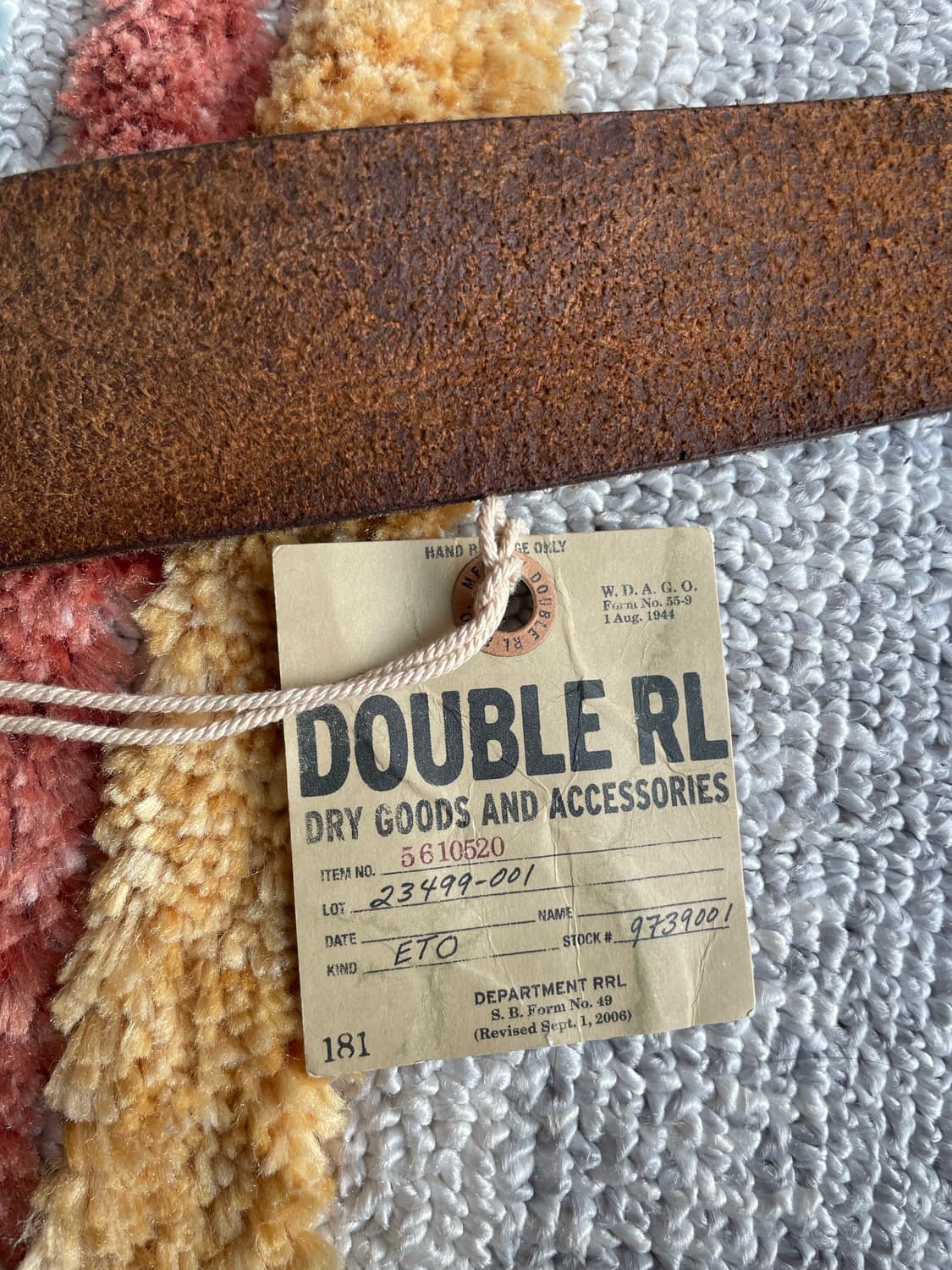 RRL 디스트레스트 레더벨트(32) 상품이미지5