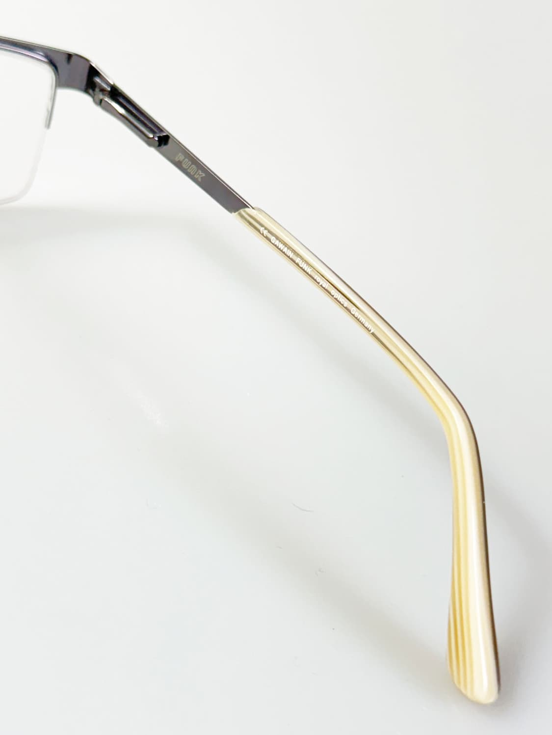 90s FUNK 반무테 메탈 스퀘어 빈티지 안경 상품이미지6