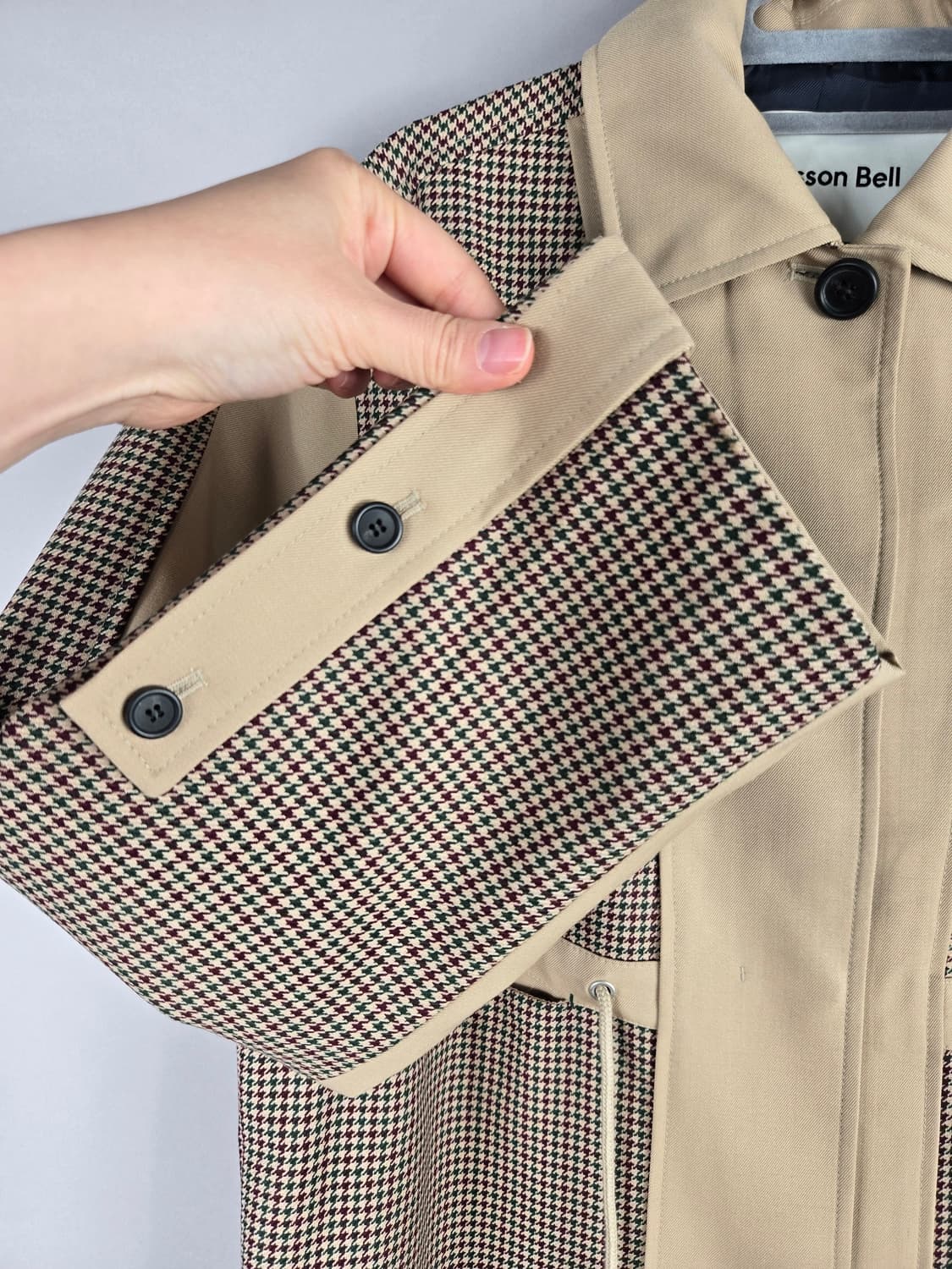 [무료배송]앤더슨벨 XS 여성 오버핏 울 혼방 싱글 트렌치코트 상품이미지4