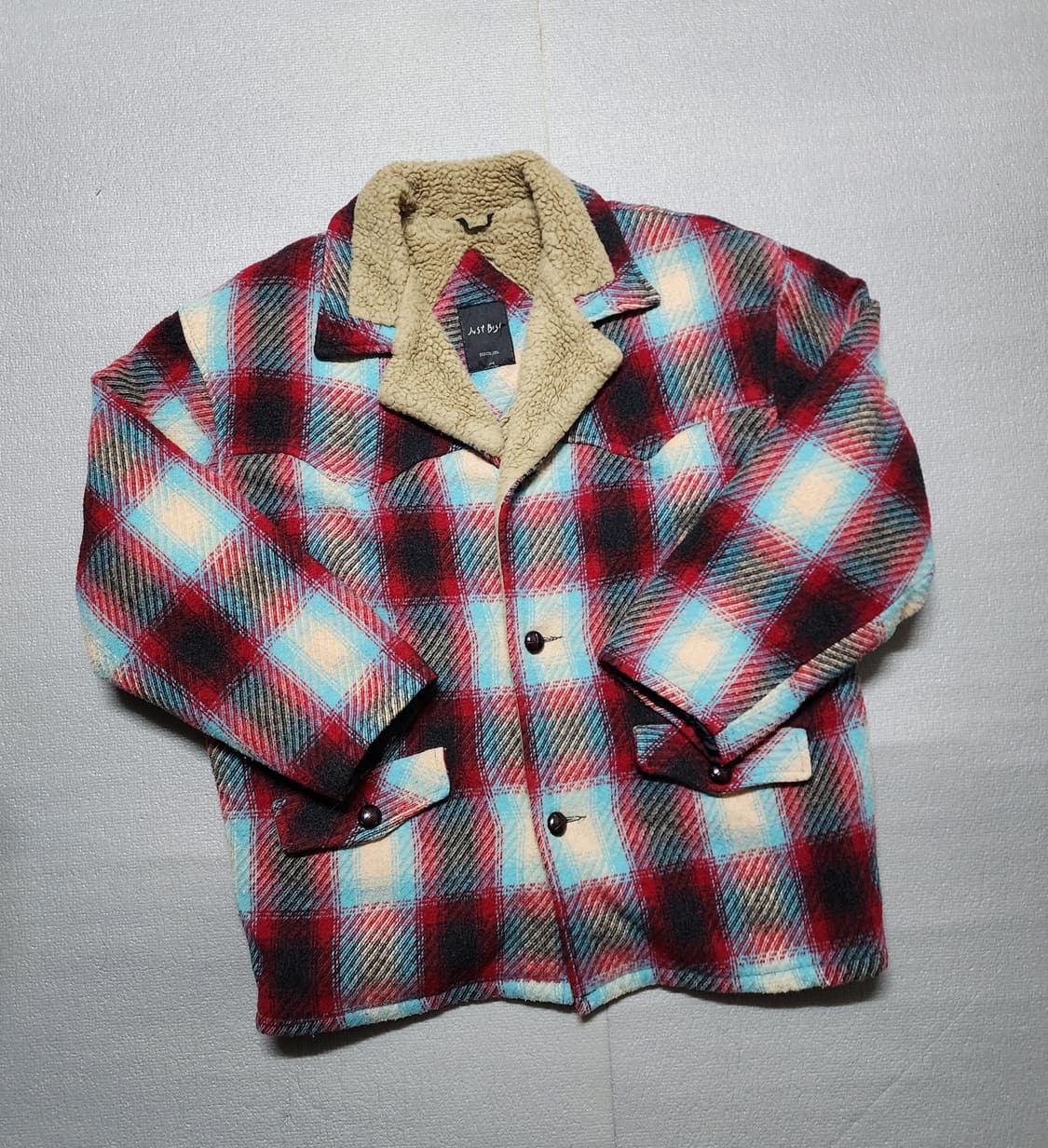 빈티지 BIGI 비기 체크 울 헤비 자켓 상품이미지1