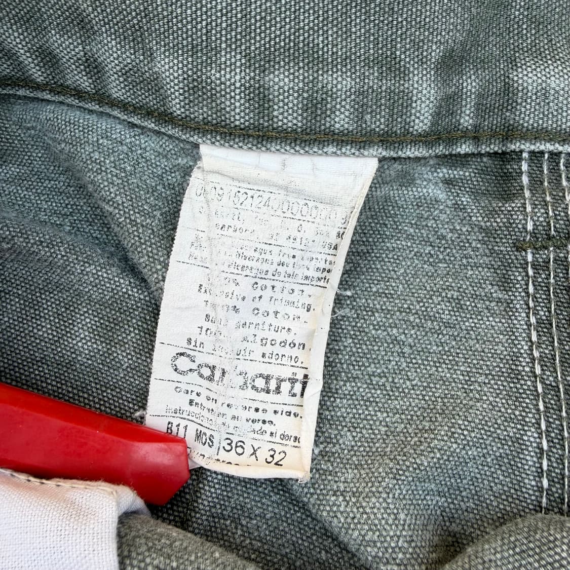 빈티지 칼하트 싱글니 B11 Mos 모스 카펜터 팬츠 상품이미지10