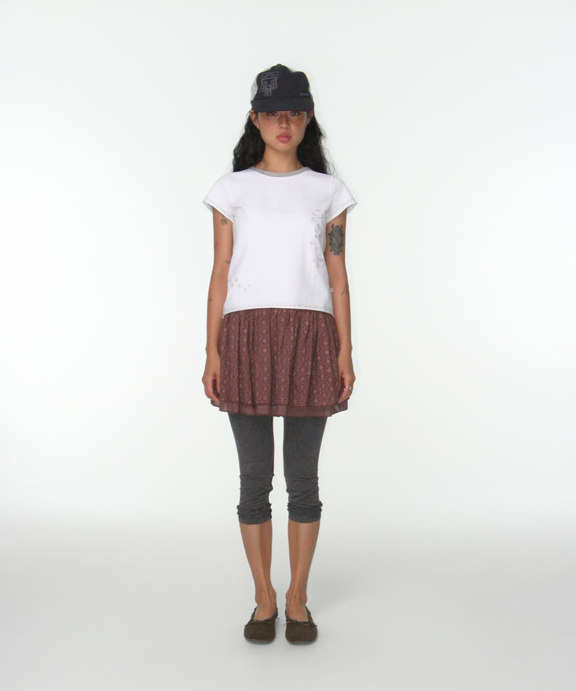 코이세이오 스트라이프 러프 레깅스 다크 그레이 상품이미지2