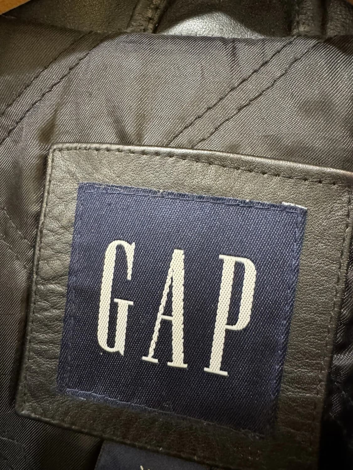 올드 갭 싱글 레더 자켓 상품이미지4