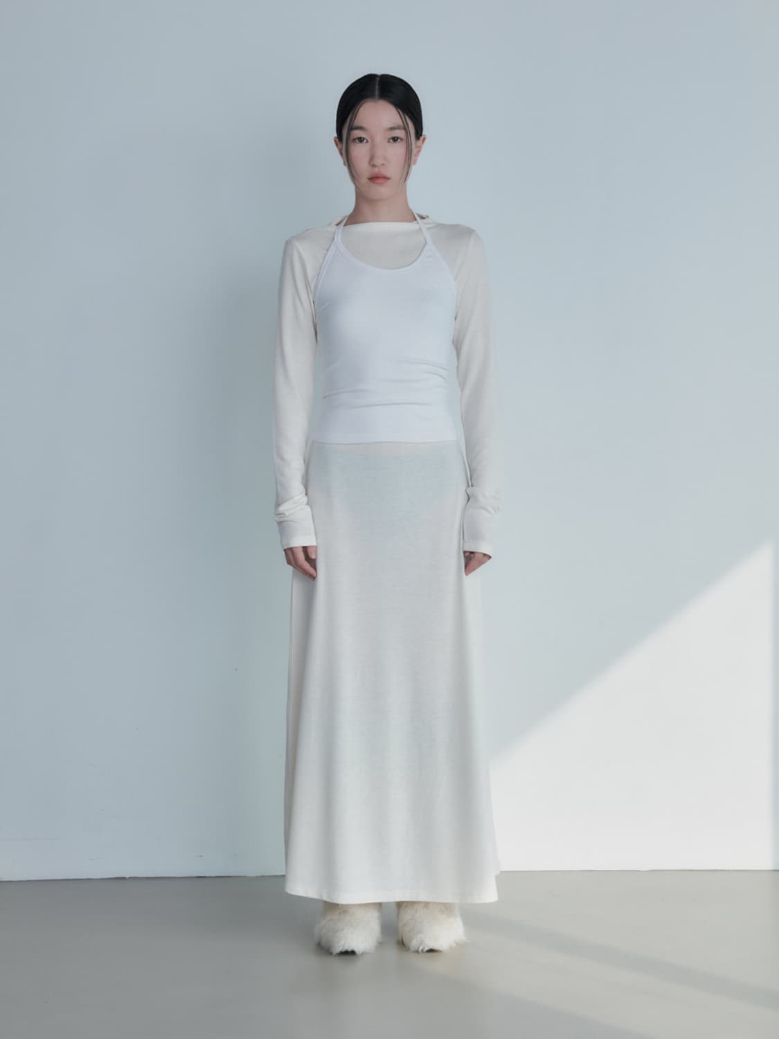 리포스 앙고라 홀터넥 티셔츠 판매합니다. 상품이미지1