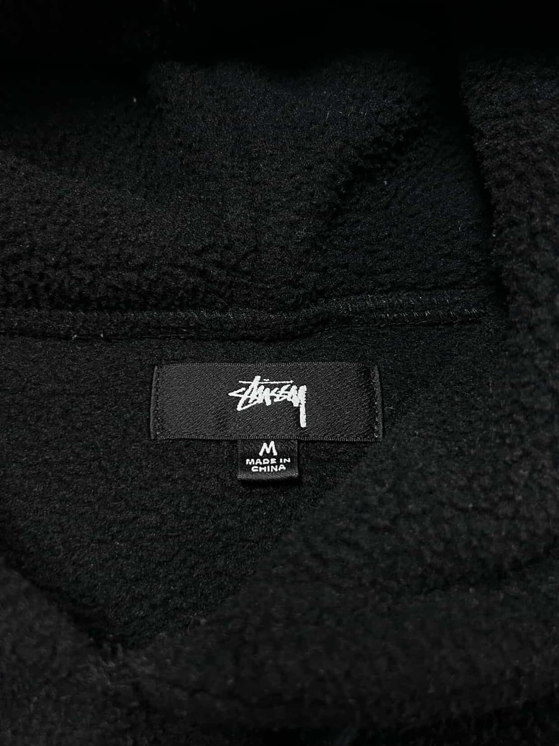 스투시 자수로고 브론슨 블랙 후리스 후드 상품이미지7