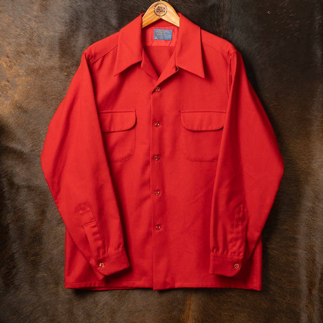 [L] 60s ~ 펜들턴 USA 롱테일 카라 울 셔츠 MT-1501  상품이미지1