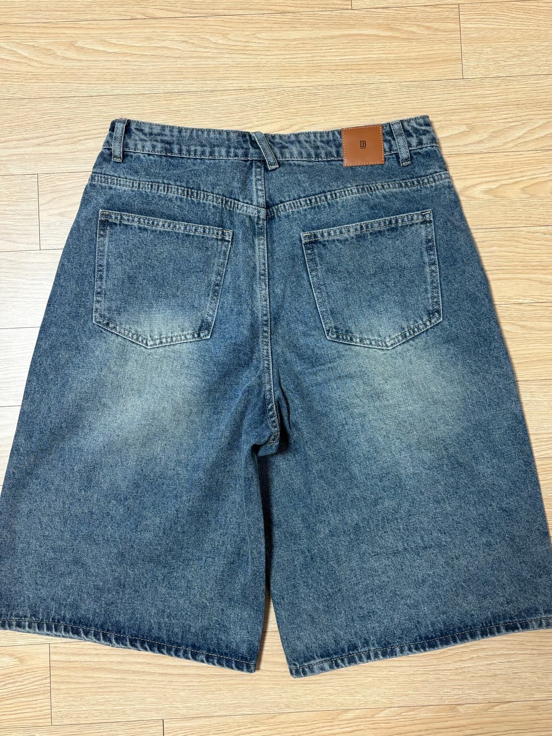 데님 버뮤다 팬츠 연청 상품이미지2