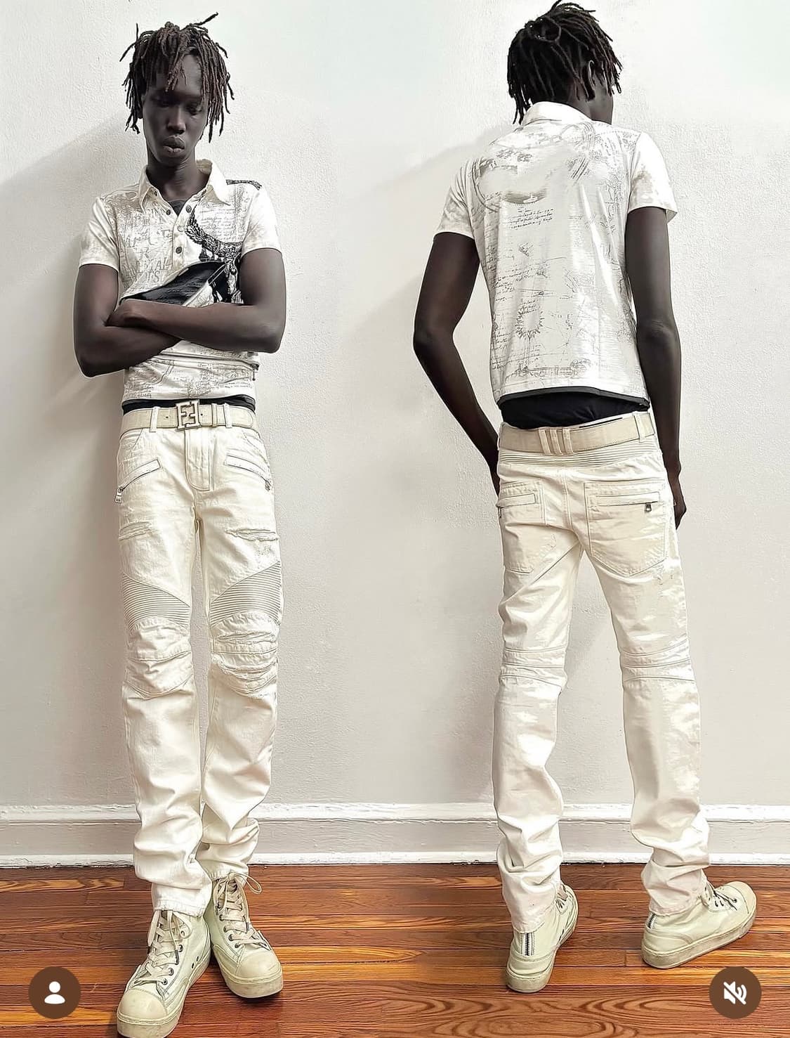 발망 화이트 바이커진 상품이미지1