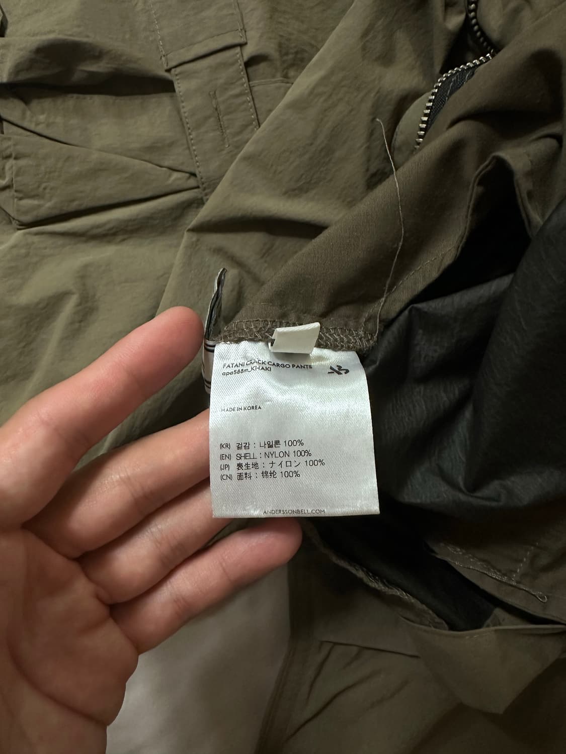 앤더슨벨 파타니 크랙 카고 팬츠 apa588m(Khaki) 상품이미지9