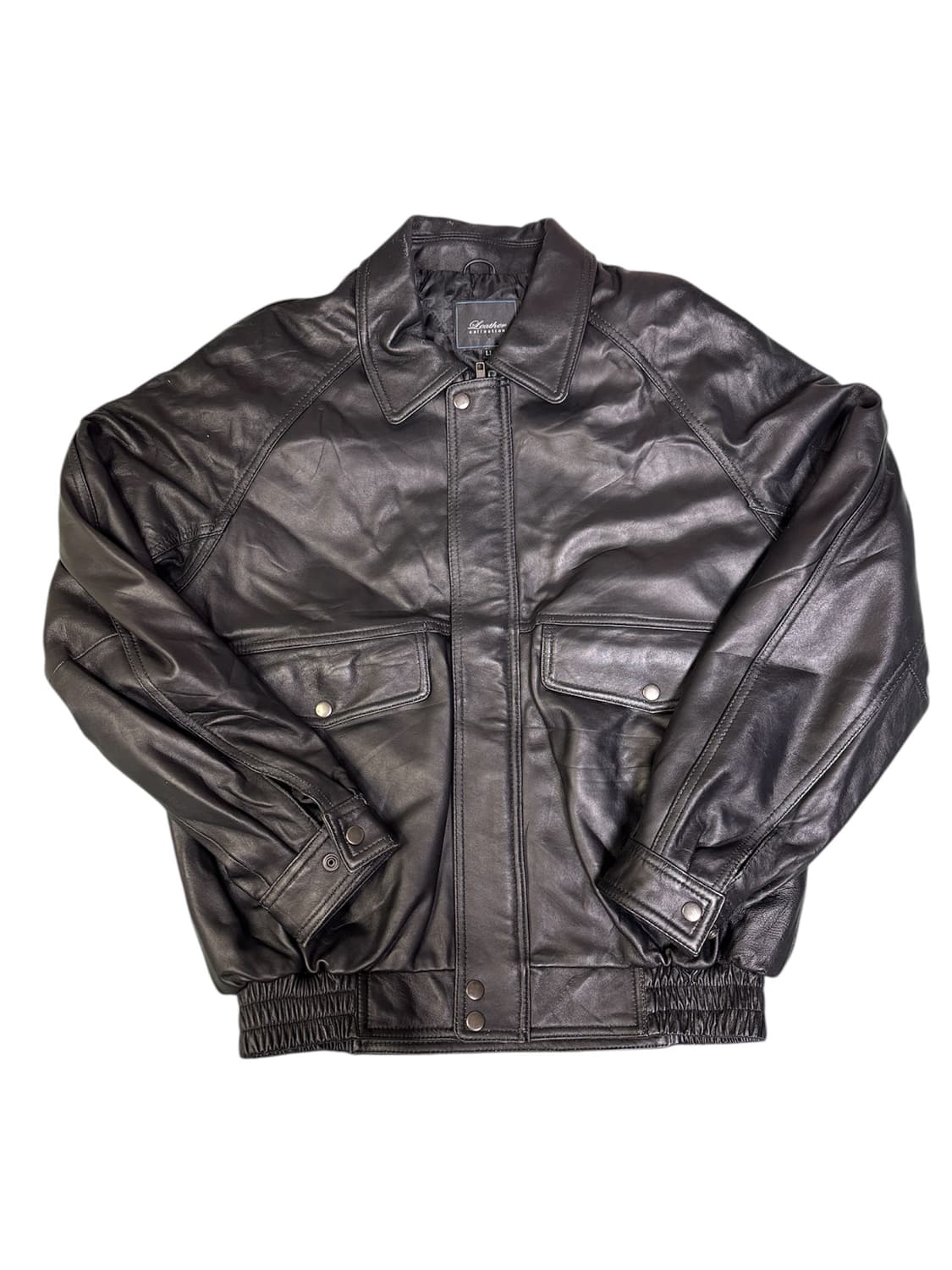 빈티지 양가죽 집업 봄버 자켓 LL 상품이미지1