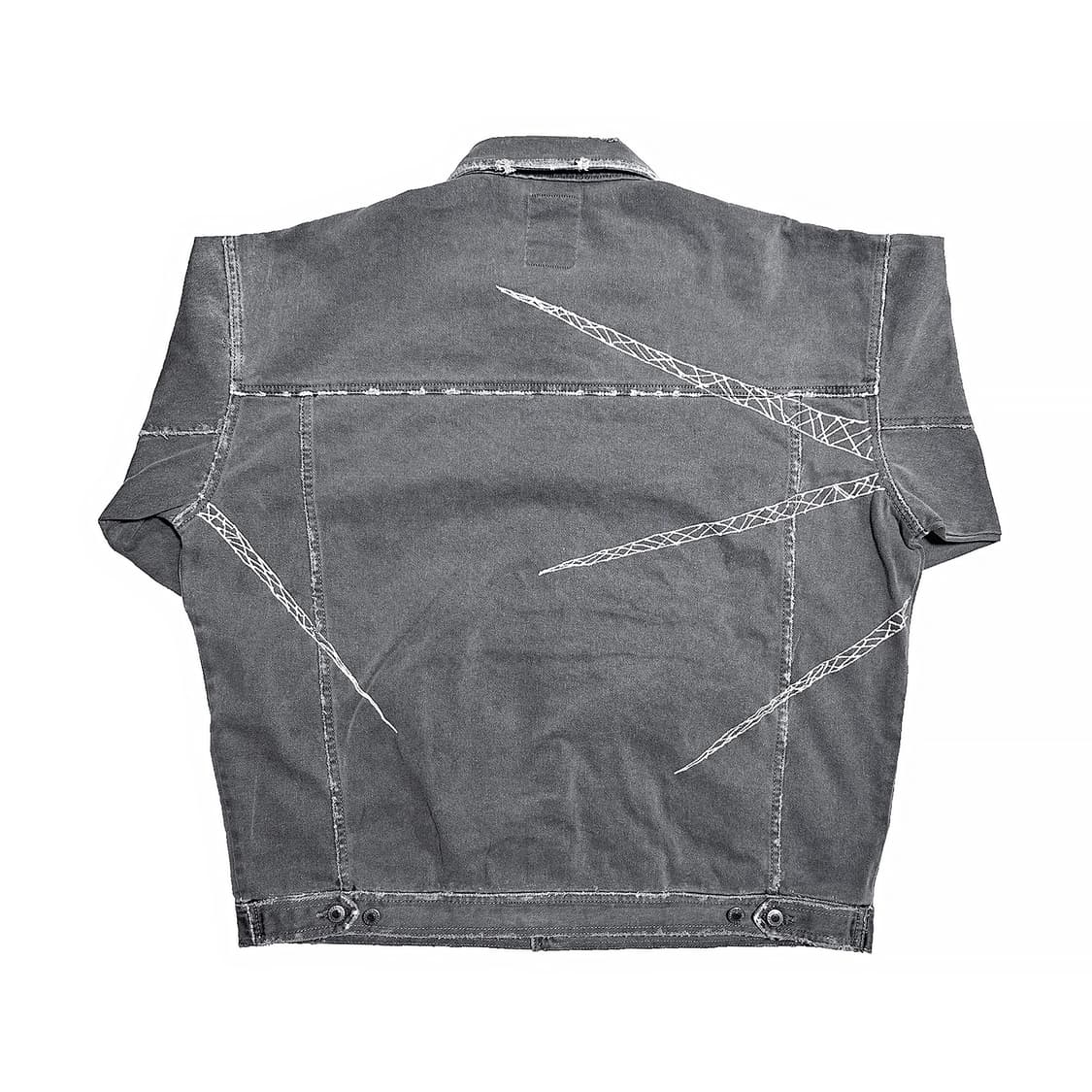 빈티지 자수 데님트러커자켓 상품이미지4