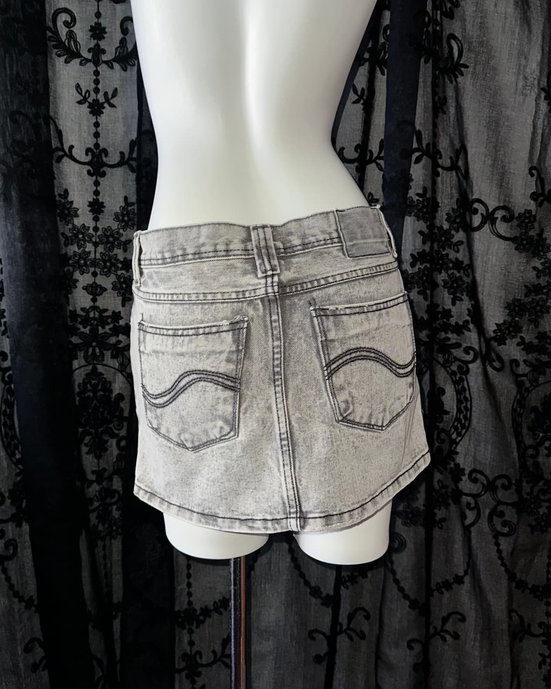 denim washed skirt 상품이미지3