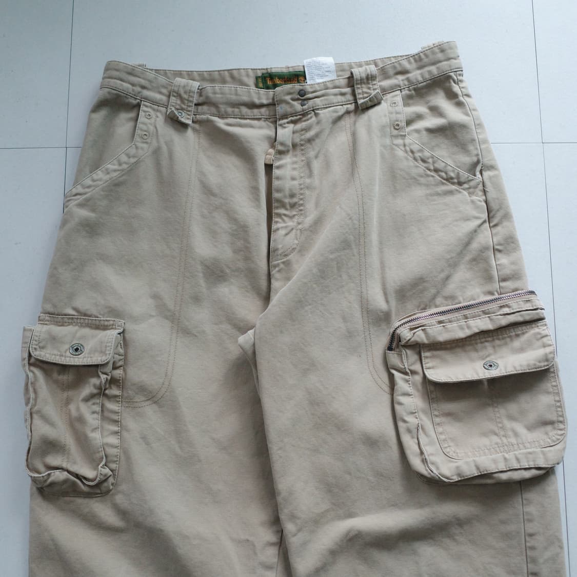 90s 팀버랜드 오리지널 카고 팬츠 베이지 와이드 36/32 세탁완료 상품이미지2