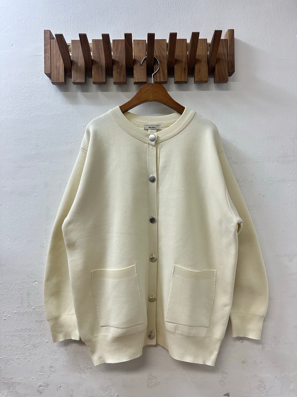 일본빈티지 Niko and… 니코앤드 아이보리 스냅 니트 가디건  상품이미지1
