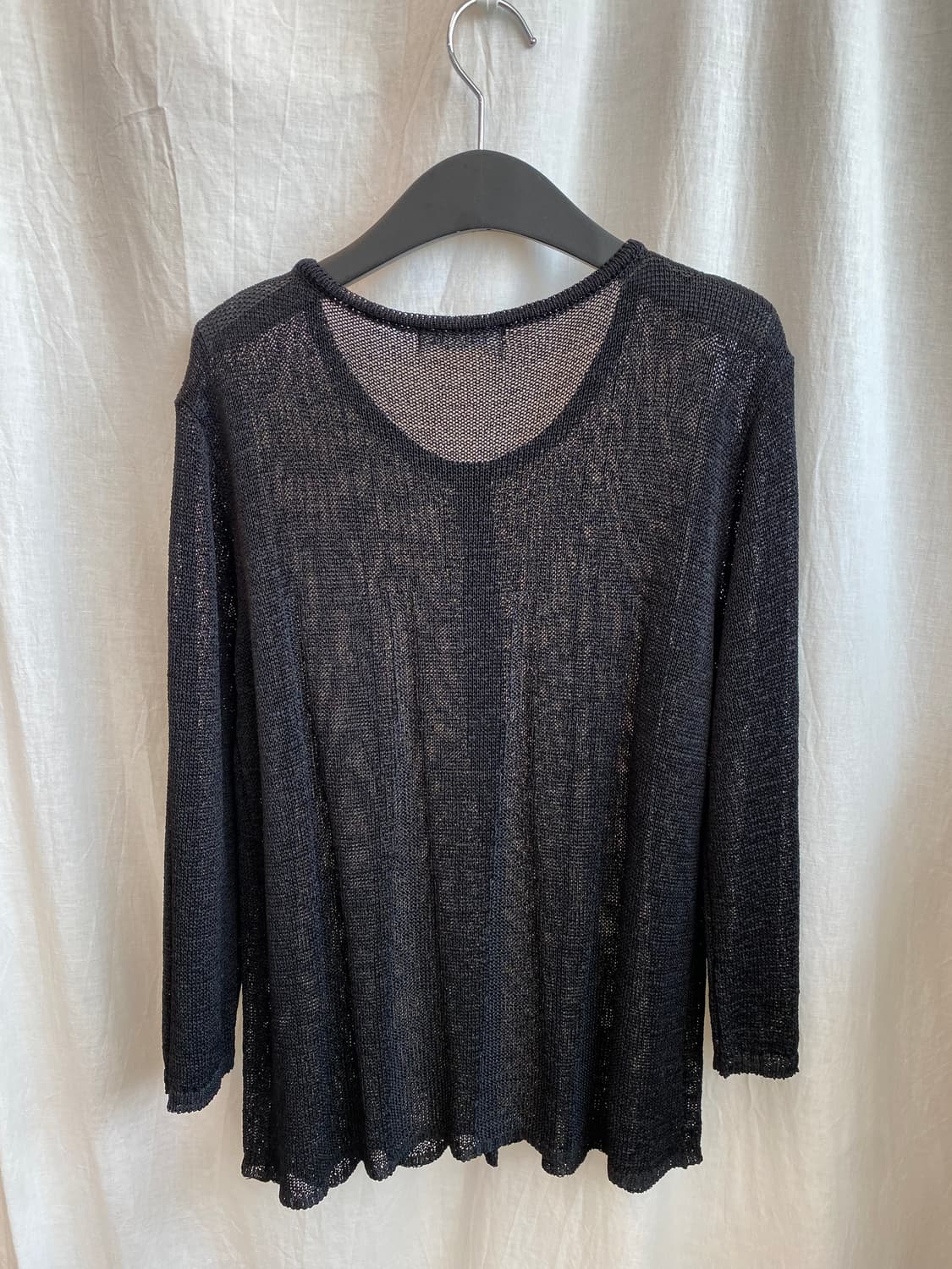 블랙 테이프얀 가디건(L) 상품이미지2