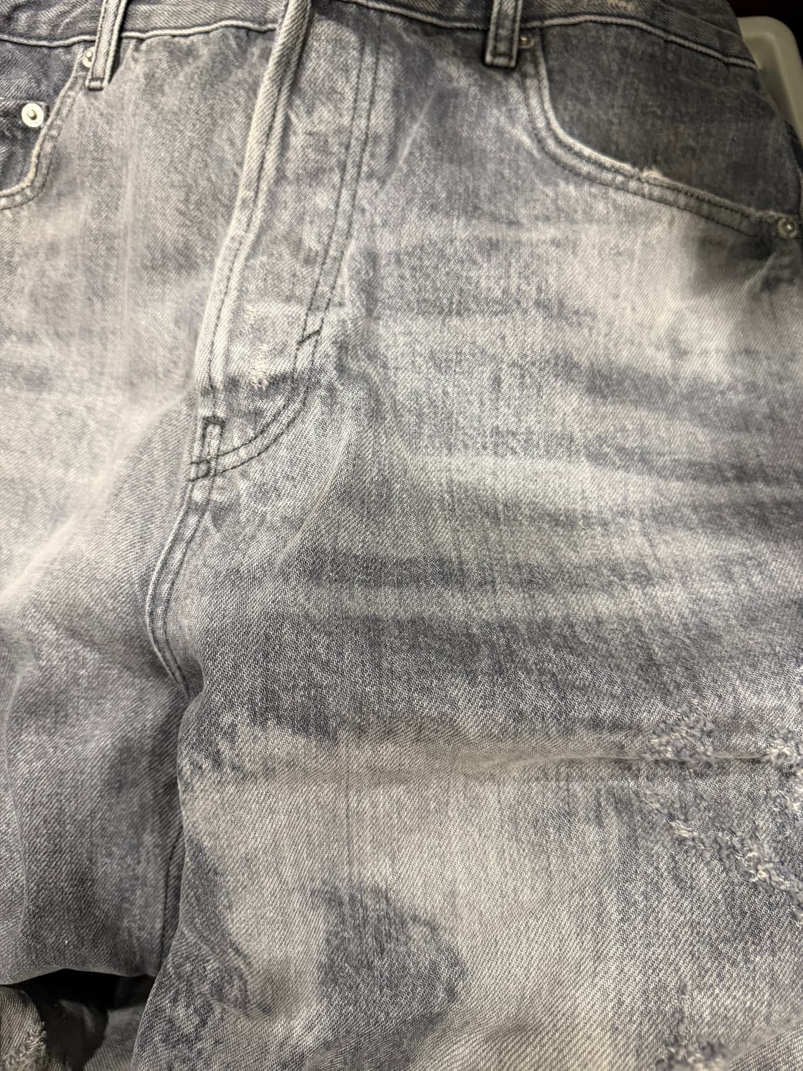 자라 그레이 워싱 배기 플레어 진 데님 상품이미지8