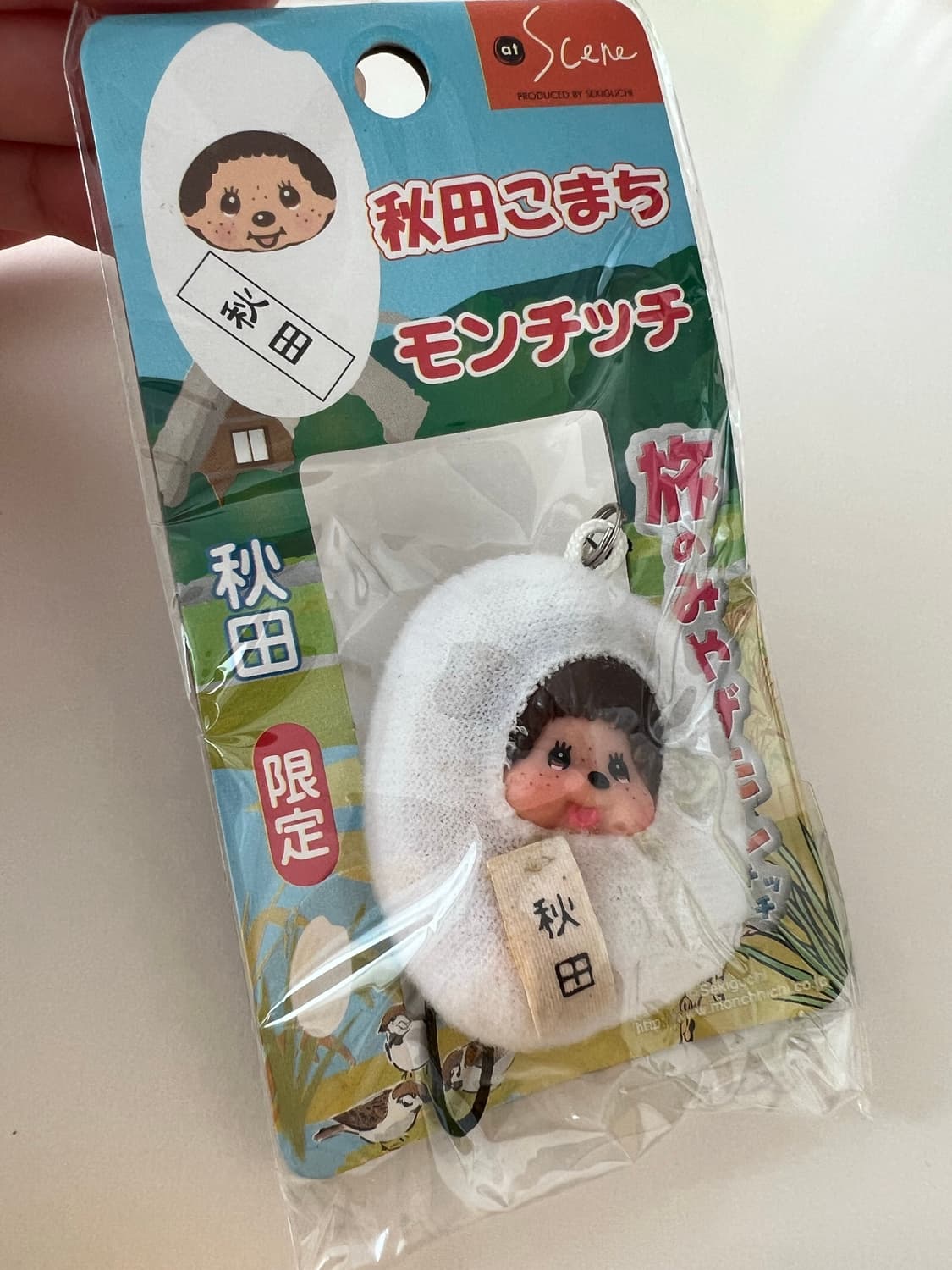 쌀알 몬치치 스트랩 지역한정 고전 몬치치 상품이미지1