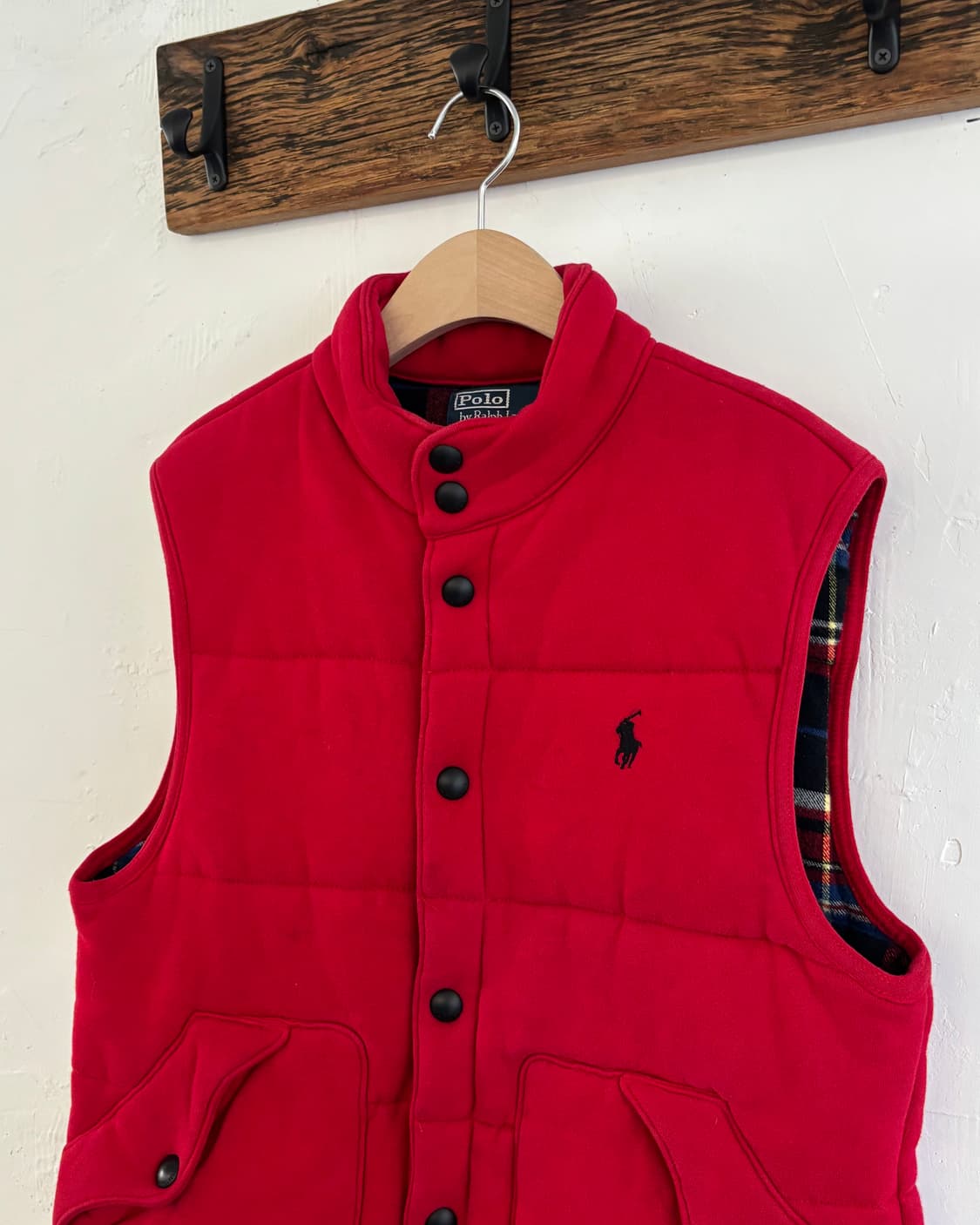 Polo 폴로 랄프로렌 레드컬러 패딩 베스트 상품이미지4