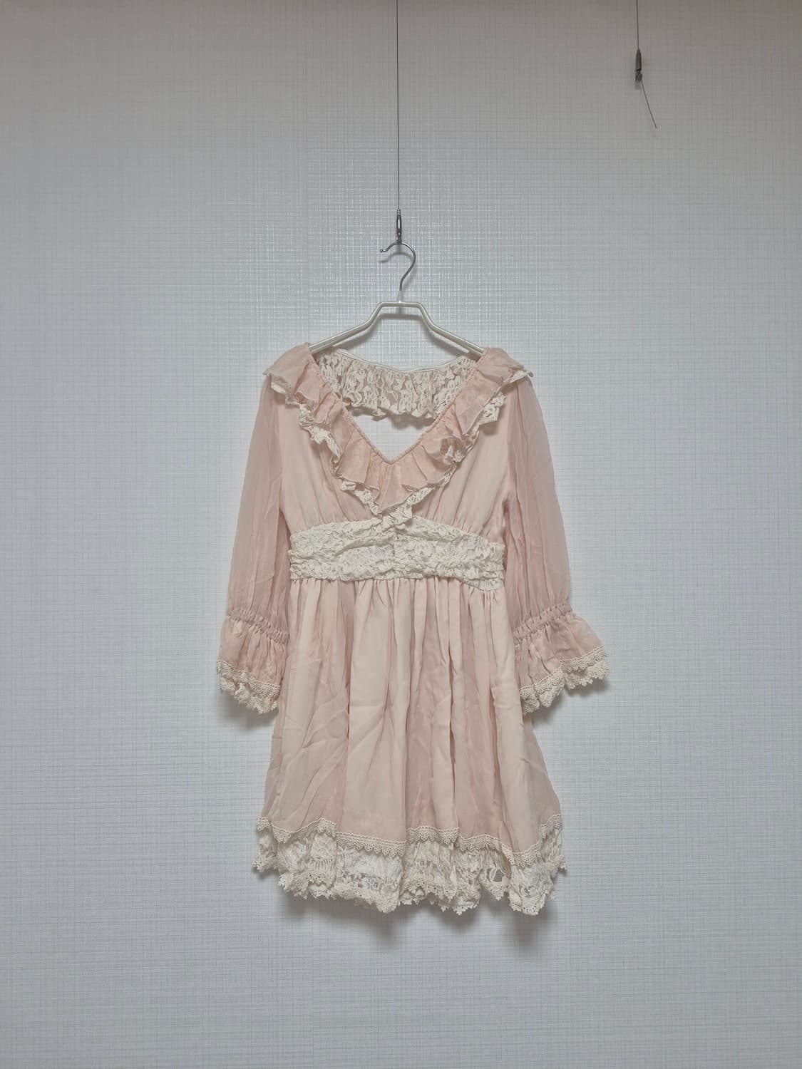 리즈리사 샘플 히메갸루 딸기우유 레이스후릴원피스 상품이미지1