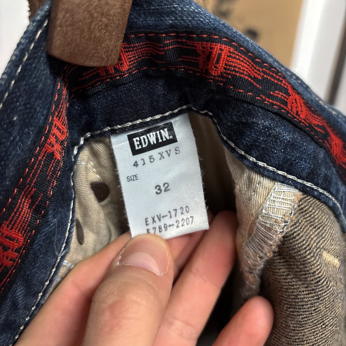 00s 에드윈 415XVS 익스클루시브 워싱 데님팬츠 백스트랩 N664 상품이미지8
