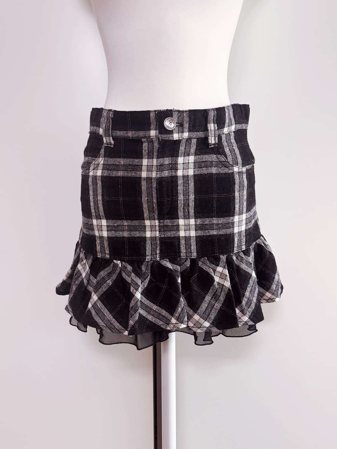 일브 양산형 히메갸루 키치 체크 캉캉스커트 노에미 시허니  상품이미지1