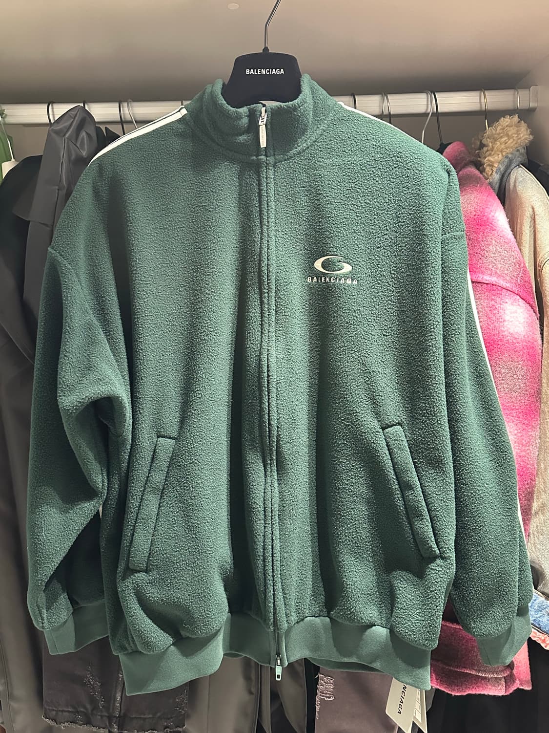 발렌시아가 루프 스포츠 아이콘 집업 자켓 그린 s사이즈 상품이미지1