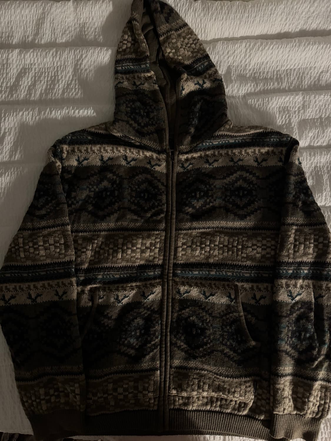 디스이즈네버댓 Hooded Zip Up Sweater Brown M 상품이미지2