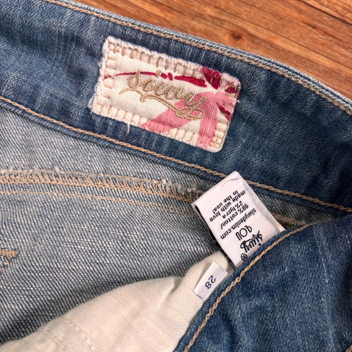 SIWY 씨위 연청 데님 청바지 28 페이딩 변색 배기핏 상품이미지6