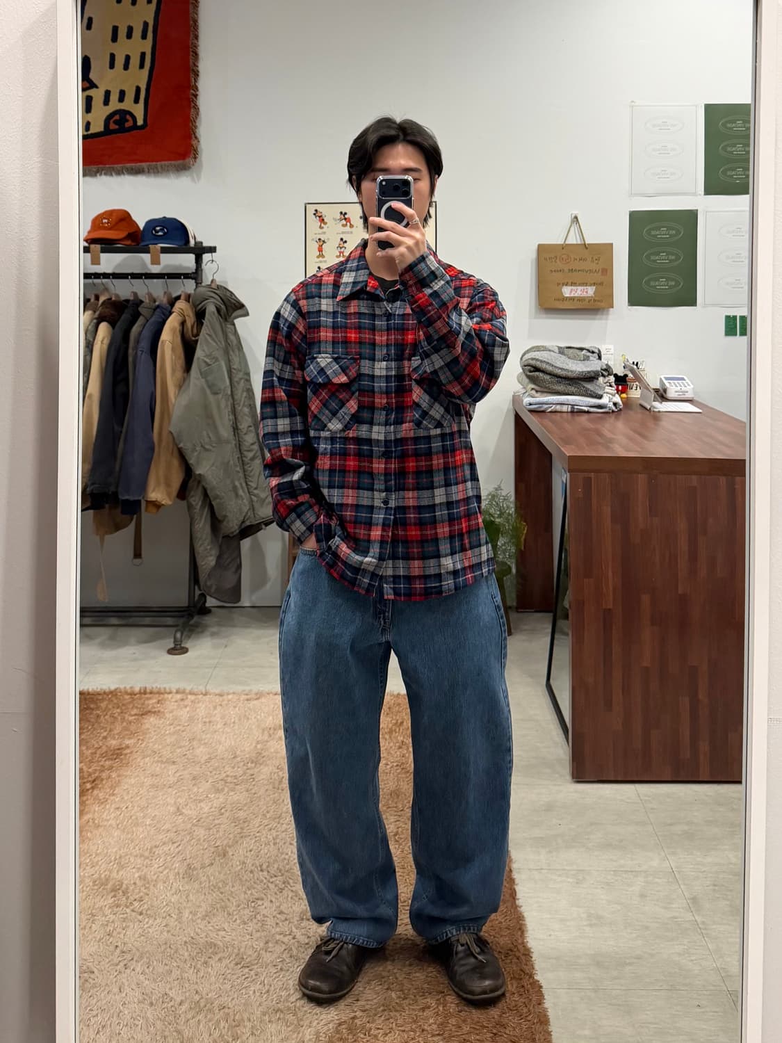 70-80s Pendleton 펜들턴 플란넬 체크 울 셔츠 (USA) 상품이미지2