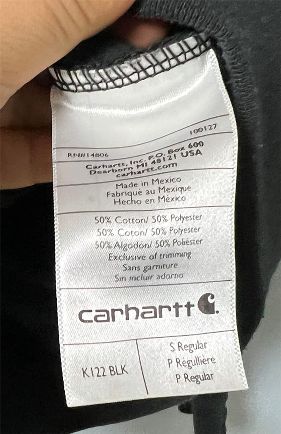 칼하트 K122 미드웨이트 남자 후드집업 S 90-95 상품이미지5