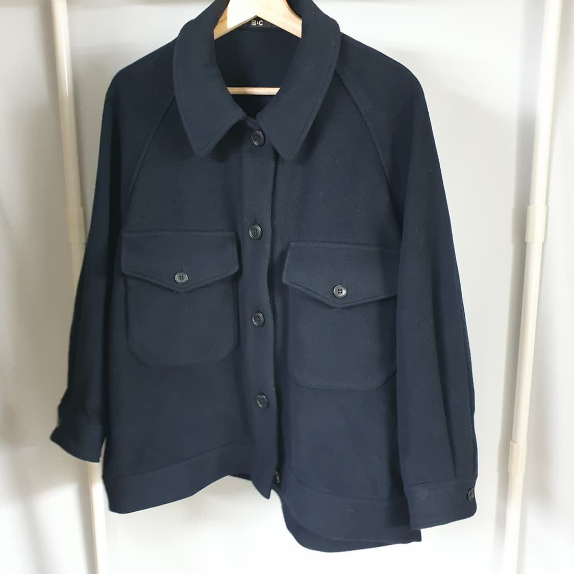 유니클로 C 울블렌드 셔츠 자켓 상품이미지1