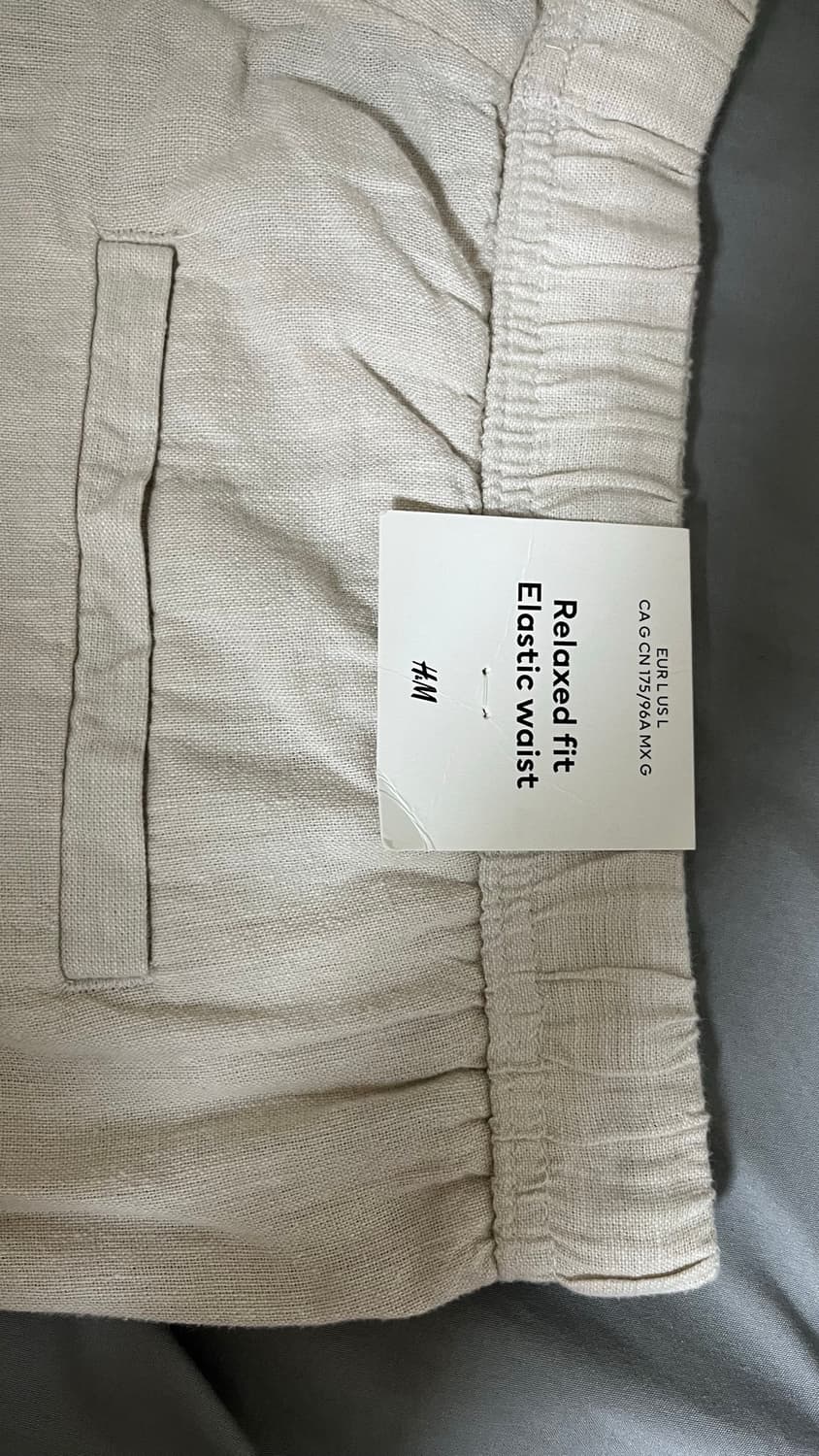 H&M 린넨 와이드 팬츠 상품이미지4