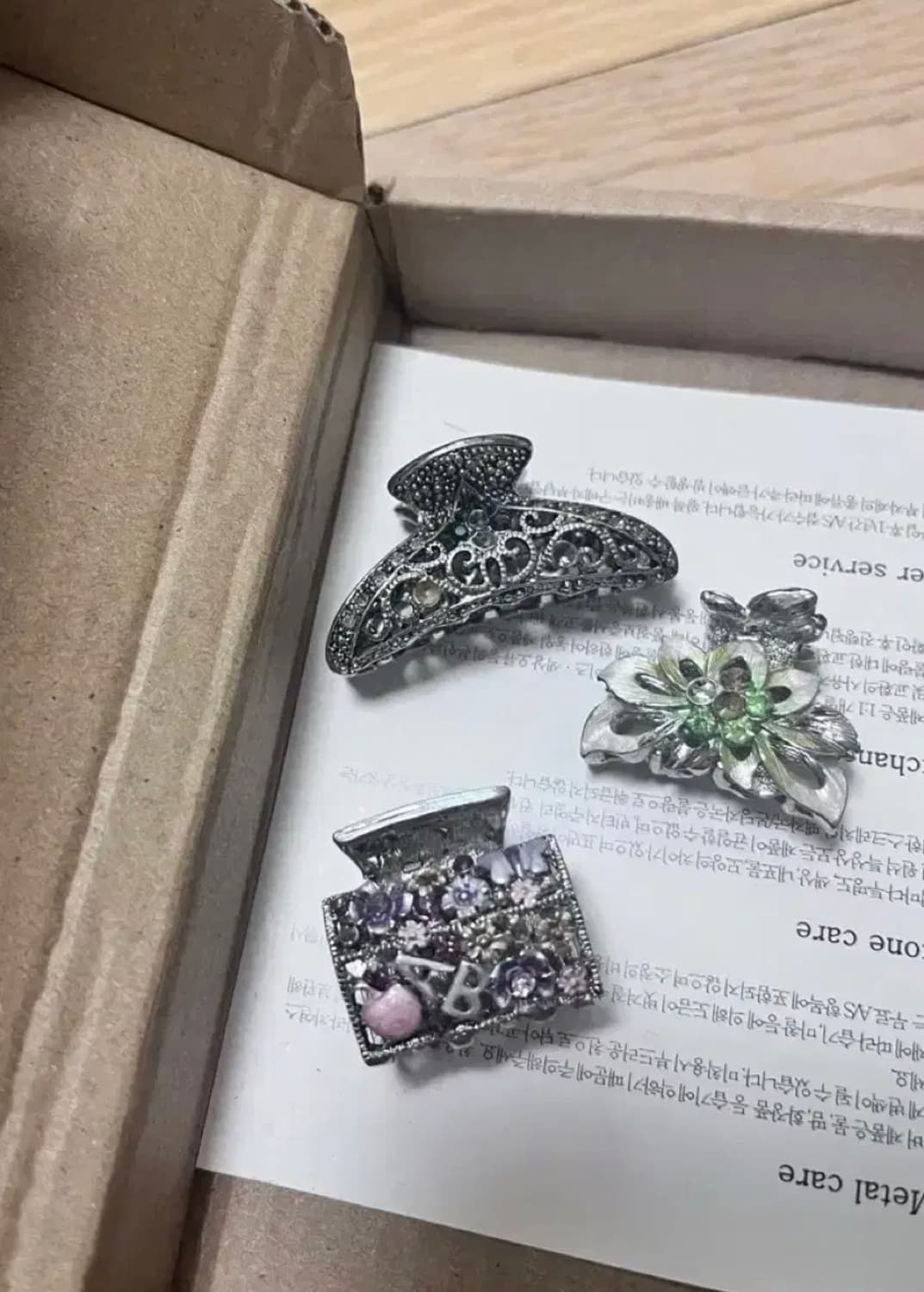 사호 레테 빈티지 오네갸루 집게핀 상품이미지1