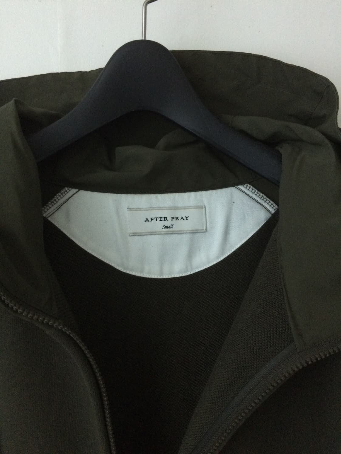 [S] 에프터프레이 패널 스웨트 후드집업 카키 상품이미지3